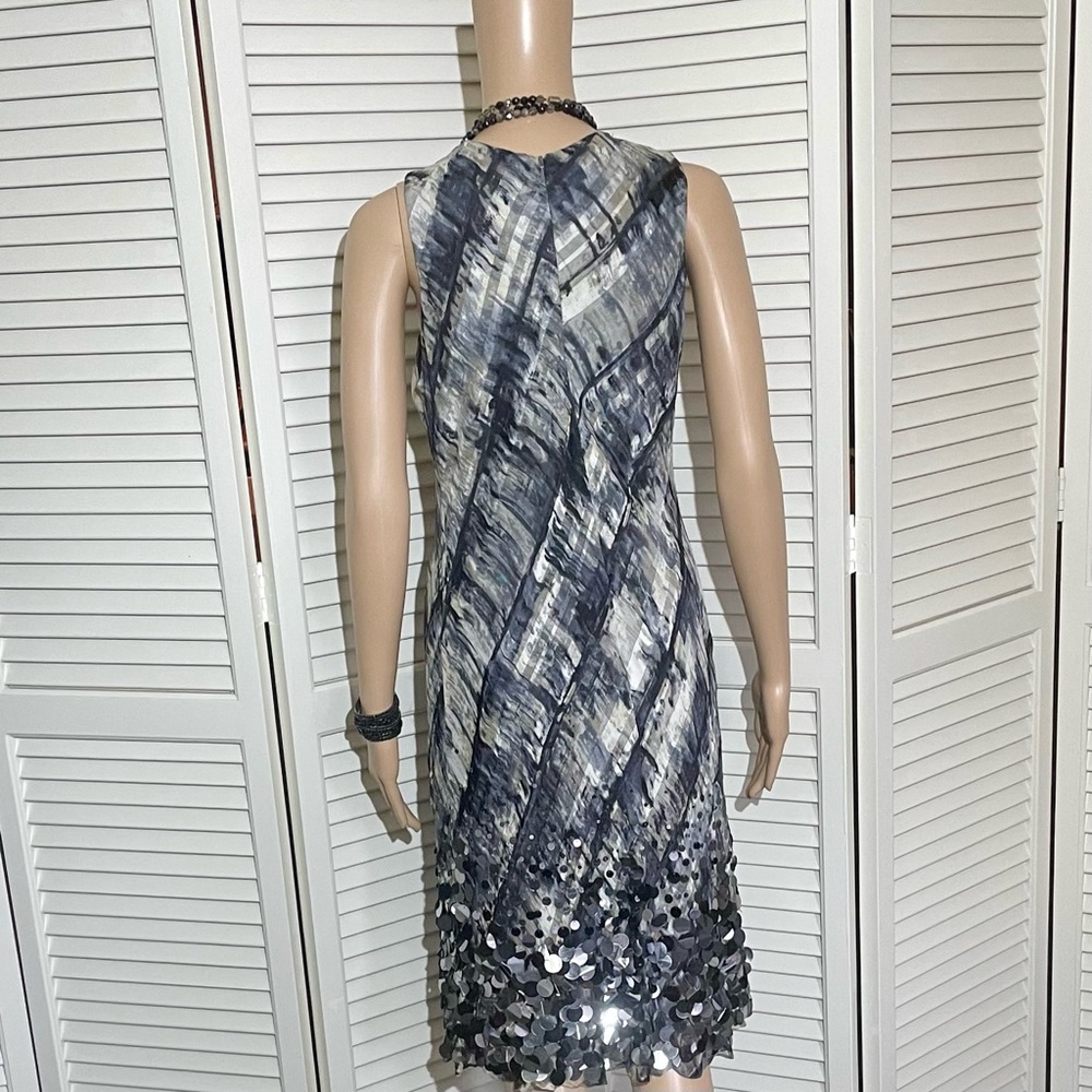 Carmen Marc Valvo Glitzy Party Dress -Wedding Guest Wow -Cocktail Party -Size 8 - Picture 3 of 16